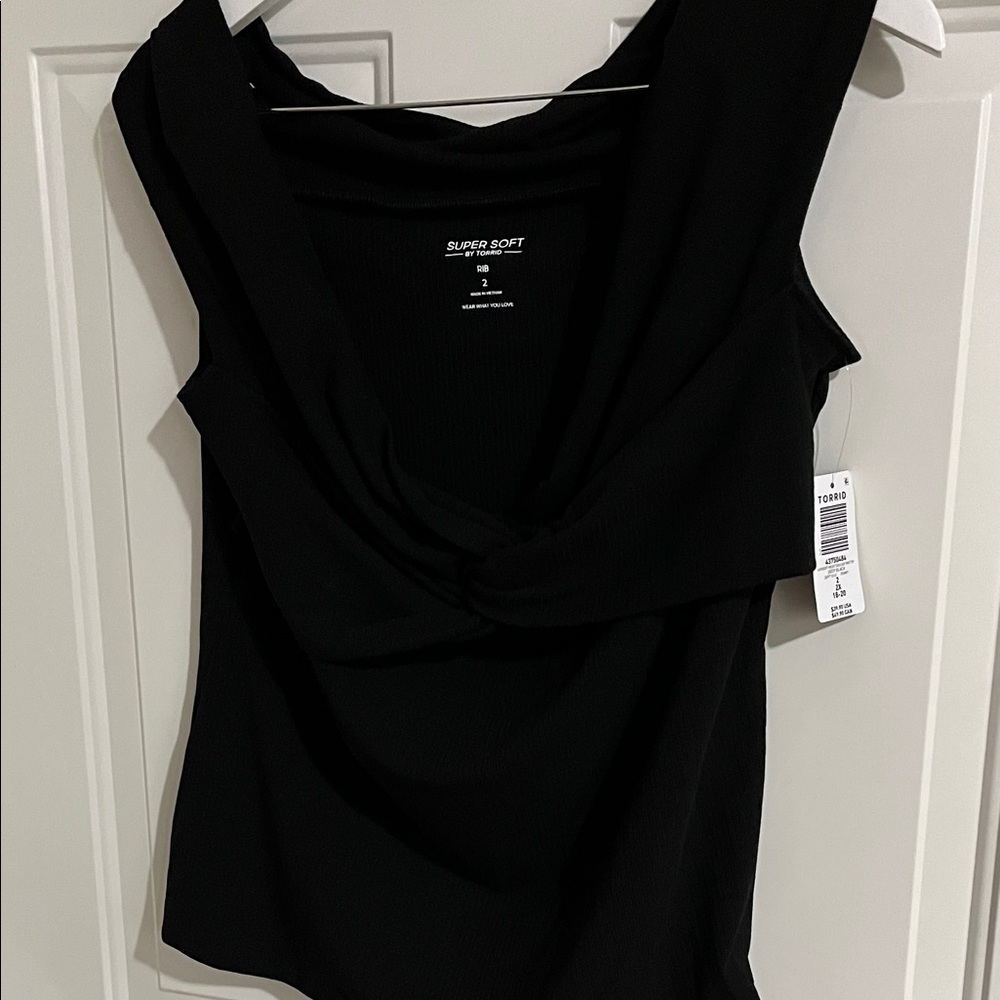 Torrid Black Ribbed Knit Top - Picture 3 of 3